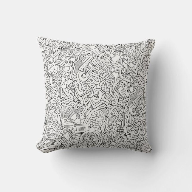 Medical B&W Pattern Cushion (Front)