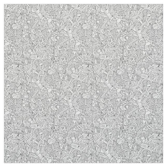 Medical B&W Pattern Fabric (Swatch)