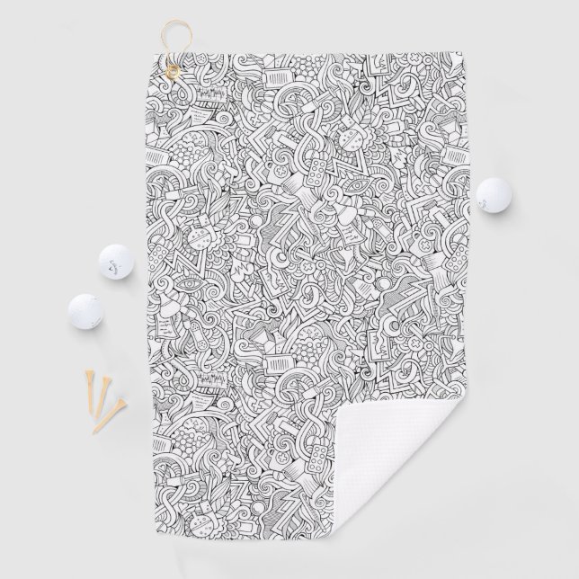 Medical B&W Pattern Golf Towel (InSitu)