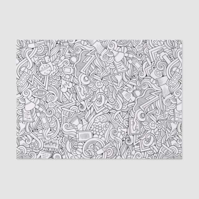 Medical B&W Pattern Tissue Paper (Front)