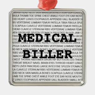Medical Biller Medical Terminology Christmas Metal Ornament