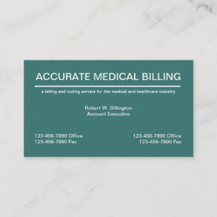 Medical Billing And Coding Business Card