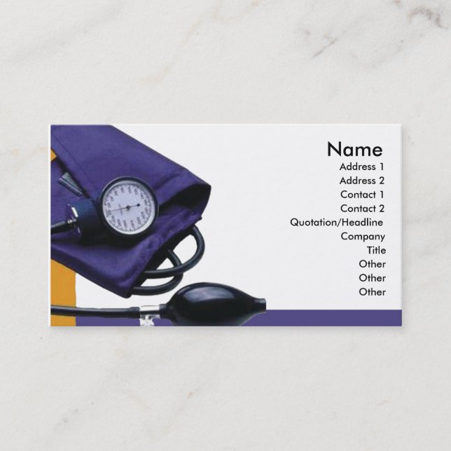 Medical Business Card (Front)