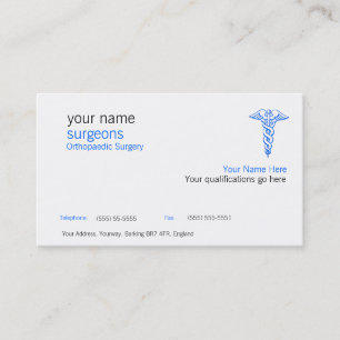 Medical Business Card - Simple Two Sided