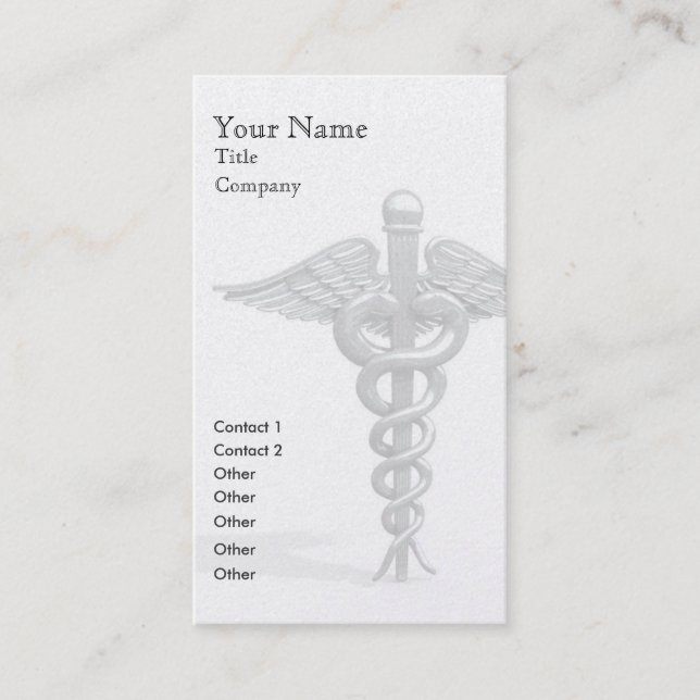 Medical Business Card template - vertical (Front)