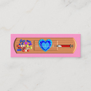 Medical Business Cards Big Bandaid pink