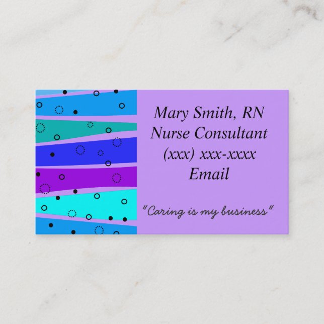 Medical Business Cards Bubbles and Waves (Front)