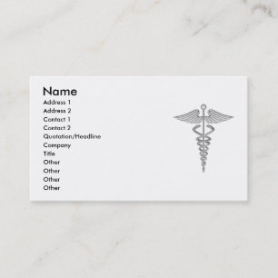 Medical Caduceus Business Card