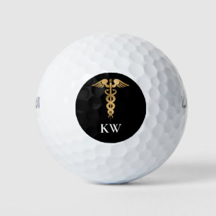 Medical Caduceus Doctor Golf Balls