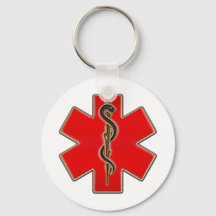 Medical Caduceus Key Ring