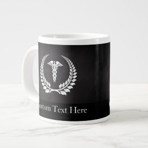 Medical Caduceus Laurel Large Coffee Mug