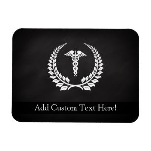 Medical Caduceus Laurel Magnet