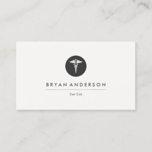 Medical Caduceus Logo Business Card