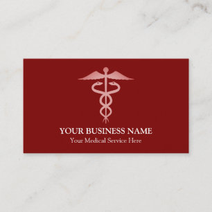 Medical Caduceus Symbol Business Card