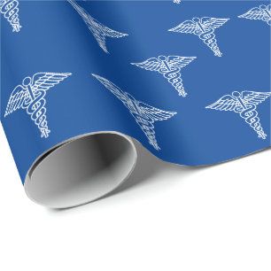 Medical Caduceus Wrapping Paper