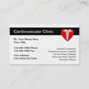 Medical Cardiovascular Business Cards