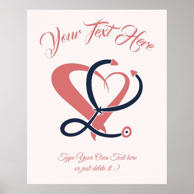 Medical Care, Nursing, Emergency. Gift Template Poster (Front)