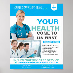 Medical Centre and Clinic Template Poster