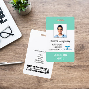 Medical Centre Employee Nurse Photo ID Badge