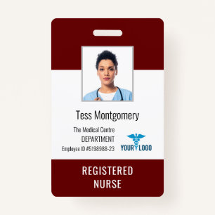 Medical Centre Employee Nurse Photo ID ID Badge