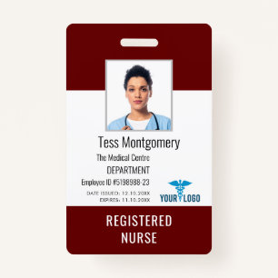 Medical Centre Employee Nurse Photo ID ID Badge