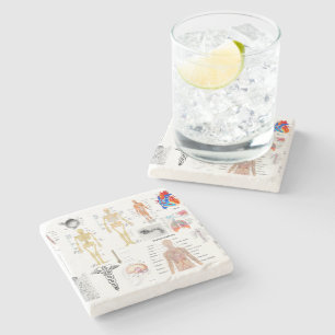 Medical Charts full colour Stone Coaster