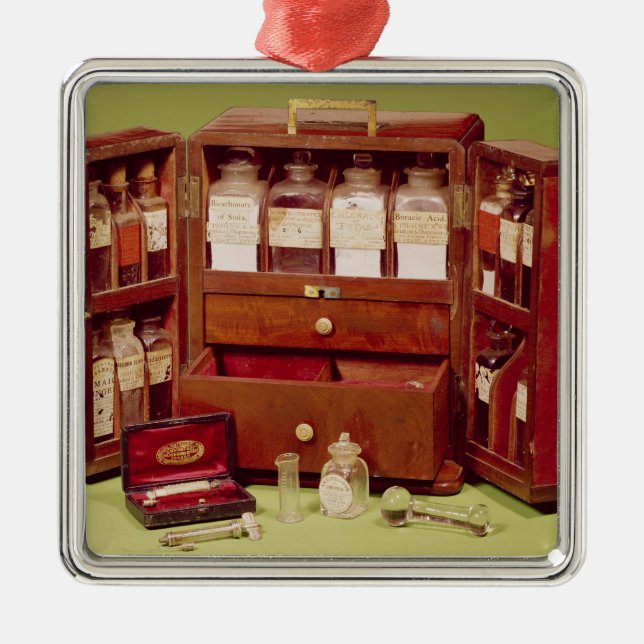 Medical chest by the Dinneford Family Chemist Metal Ornament (Front)