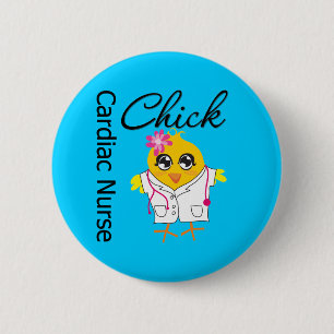 Medical Chick v2 Cardiac Nurse 6 Cm Round Badge