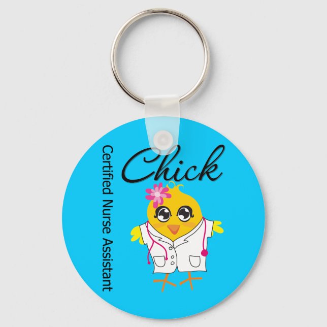 Medical Chick v2 Certified Nurse Assistant Key Ring (Front)