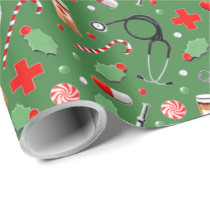 Medical Christmas Wrapping Paper