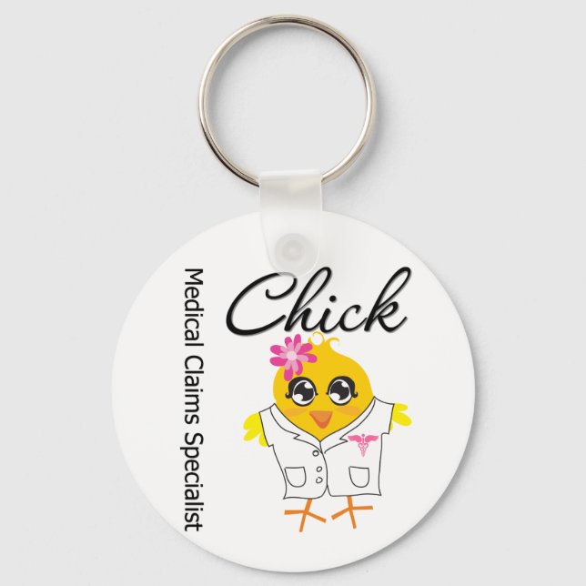 Medical Claims Specialist Chick Key Ring (Front)
