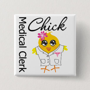 Medical Clerk Chick 15 Cm Square Badge