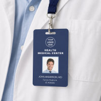 Medical Clinic Doctor Healthcare Navy Blue ID