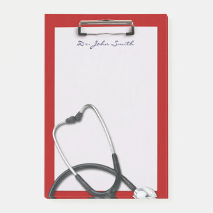 Medical Clipboard with Stethoscope Post-it® Notes