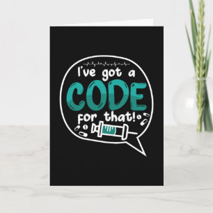 Medical Code I've Got A Code For That ICD Coding Card