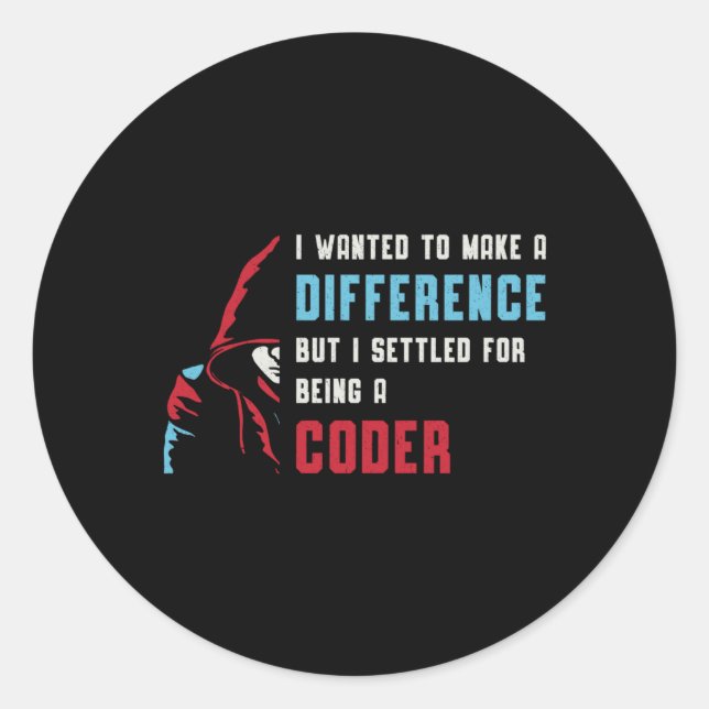 Medical Coder Being A Coder Coding ICD Coder Gift Classic Round Sticker (Front)