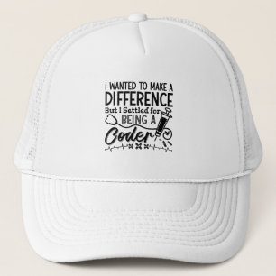 Medical Coder Being A Coder ICD Programmer Coding Trucker Hat