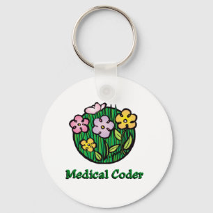 Medical Coder Blooms2 Key Ring