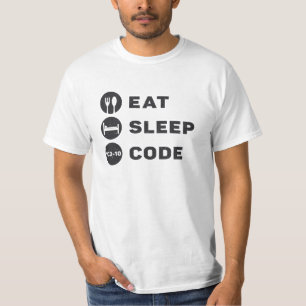 Medical Coder Eat Sleep Code ICD Coding Programmer T-Shirt