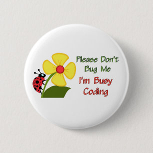 Medical Coder Ladybug 6 Cm Round Badge