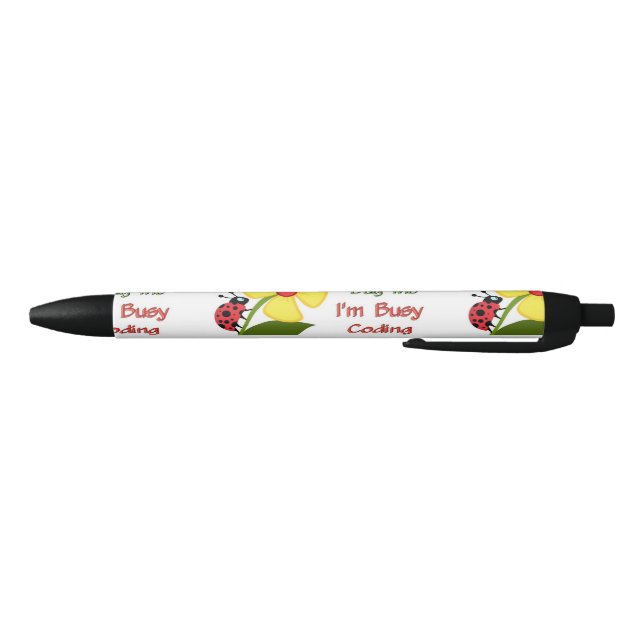 Medical Coder Ladybug Black Ink Pen (Bottom)