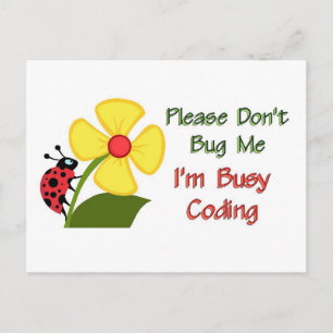 Medical Coder Ladybug Postcard