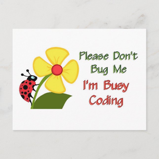 Medical Coder Ladybug Postcard (Front)
