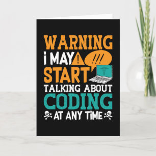 Medical Coder Warning I May Start Talking Coding Card