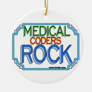 Medical Coders Rock Ceramic Tree Decoration