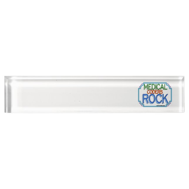 Medical Coders Rock Nameplate (Front)