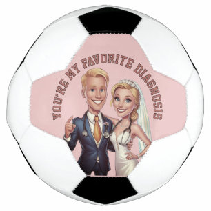 Medical Colleague Love Cartoon MD LOVE Soccer Ball