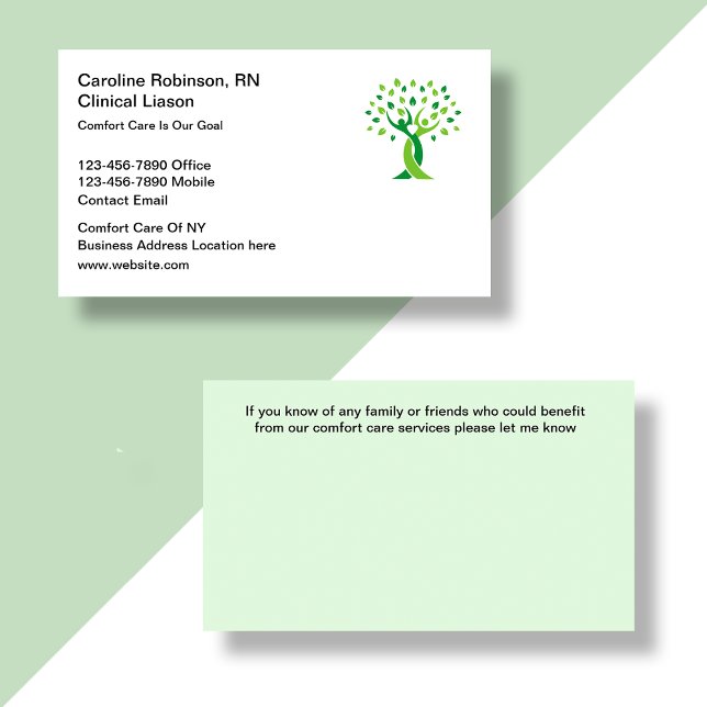 Medical Comfort Care Specialist Business Cards (Creator Uploaded)