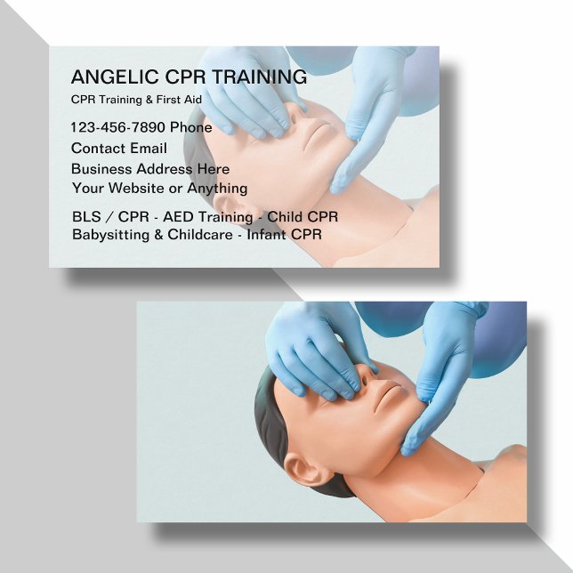 Medical CPR And FIrst Aid Training  Business Card (Creator Uploaded)