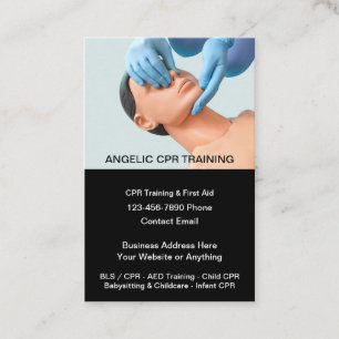 Medical CPR And FIrst Aid Training Theme Business Card